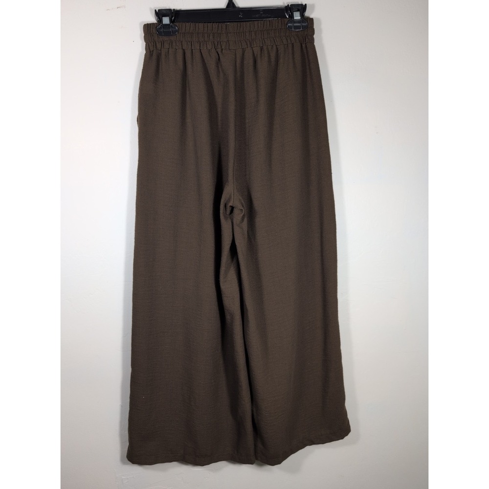 Zenana Large Brown Wide Leg Pants - Picture 4 of 7